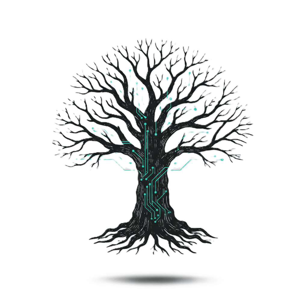 Ein Baum mit digitalem Blätterdach