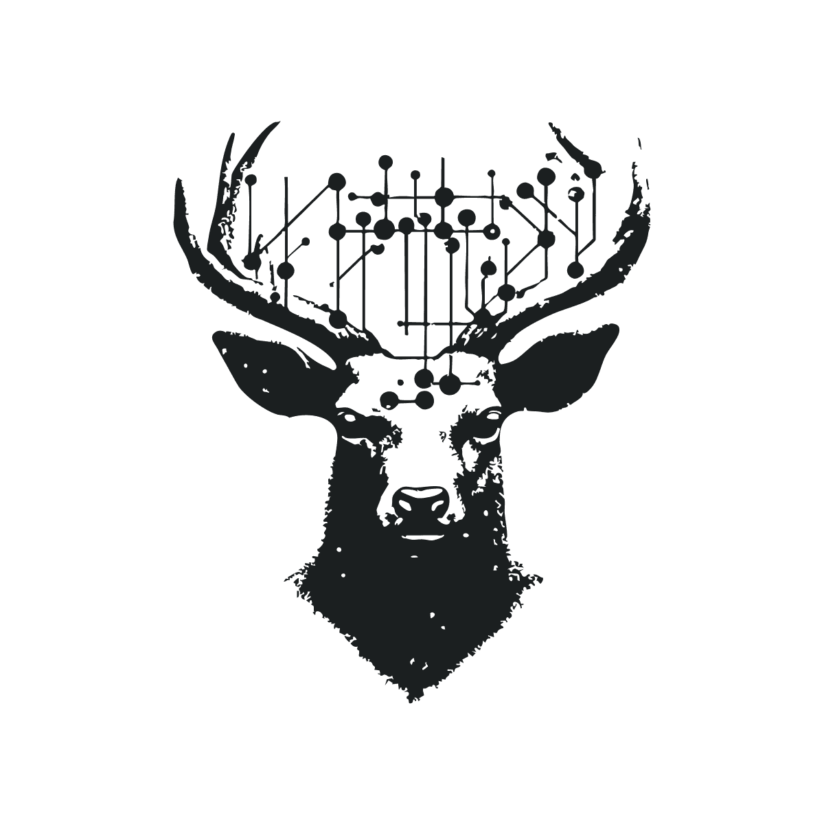 Cervus-Hirsch mit digitalem Geweih